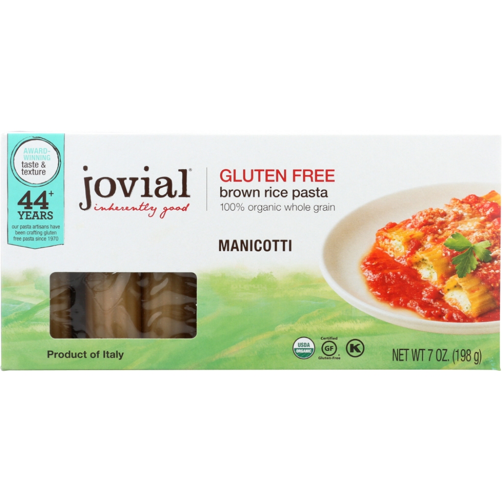 Organic Brown Rice Pasta Manicotti, 7 oz - Deliciously Gluten-Free