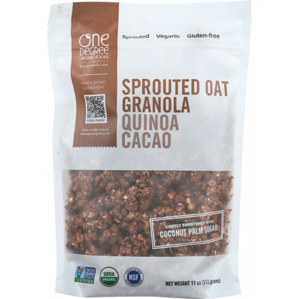 Sprouted Oat Granola with Quinoa and Cacao, 11 oz