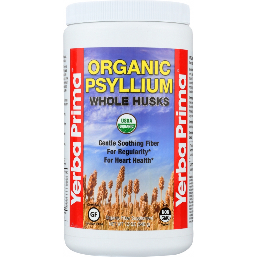 Organic Psyllium Whole Husks - Natural Fiber, 12 oz