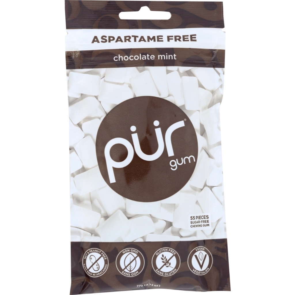 Sugar-Free Chocolate Mint Gum - Indulgent Treat, 77 g