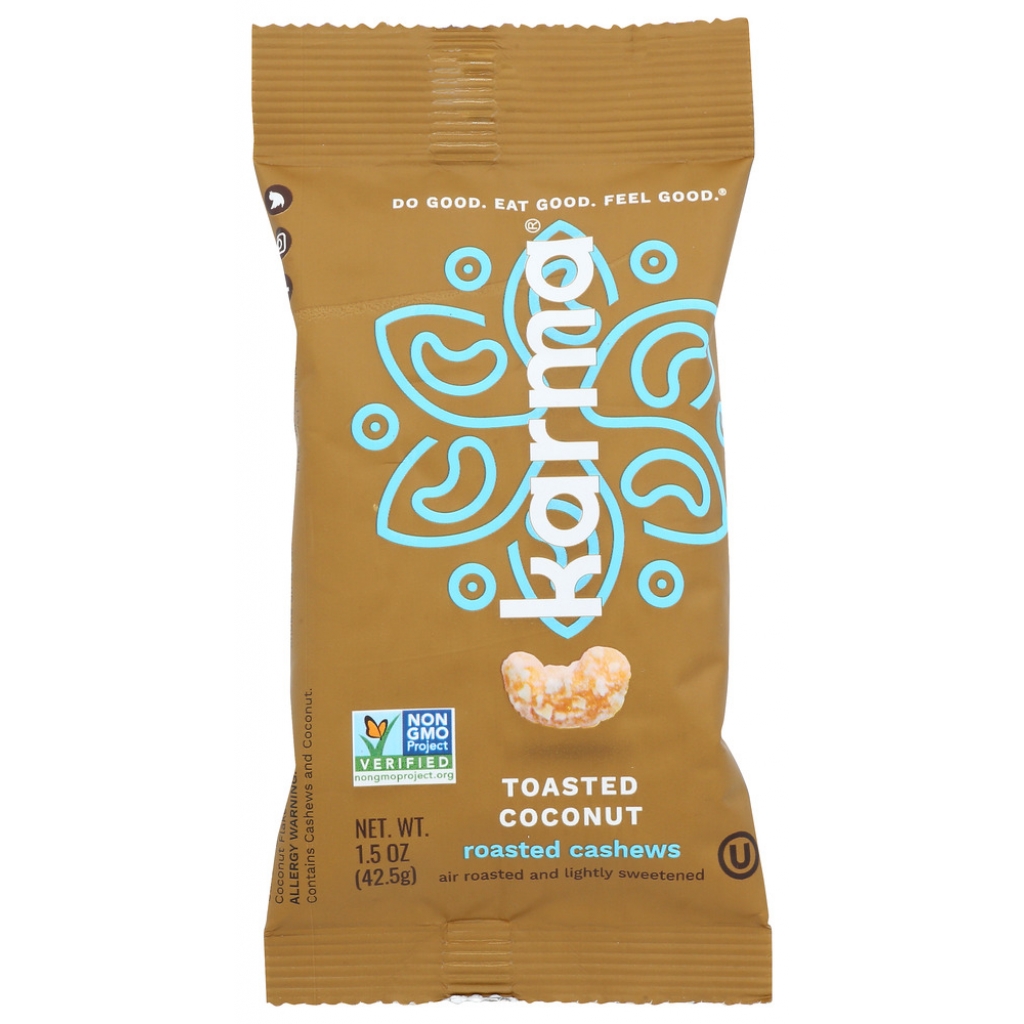 KARMA Coconut Crunch Roasted Cashews - Nutritious Snack