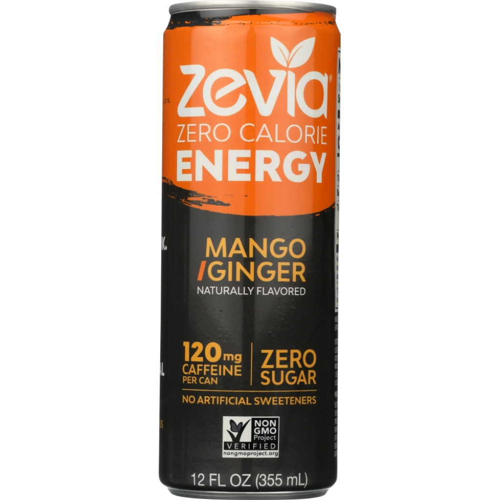 12 oz Mango Ginger Energy Drink - Naturally Sweetened