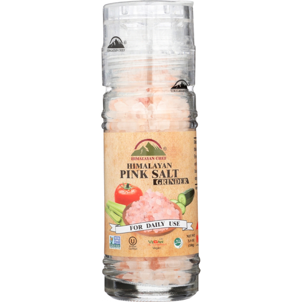 Himalayan Pink Salt Grinder Refill - Natural Seasoning, 3.53 oz