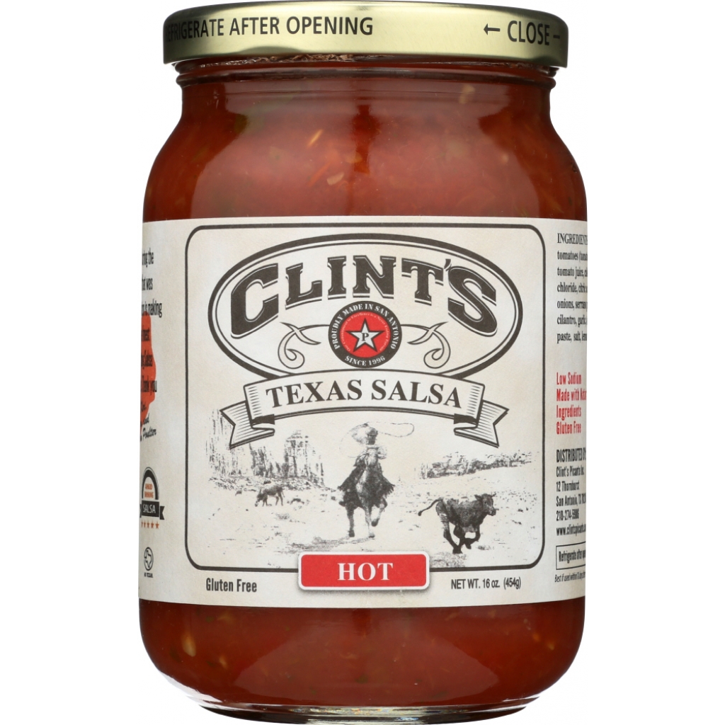 Clint’s Hot Texas Salsa - 16 oz