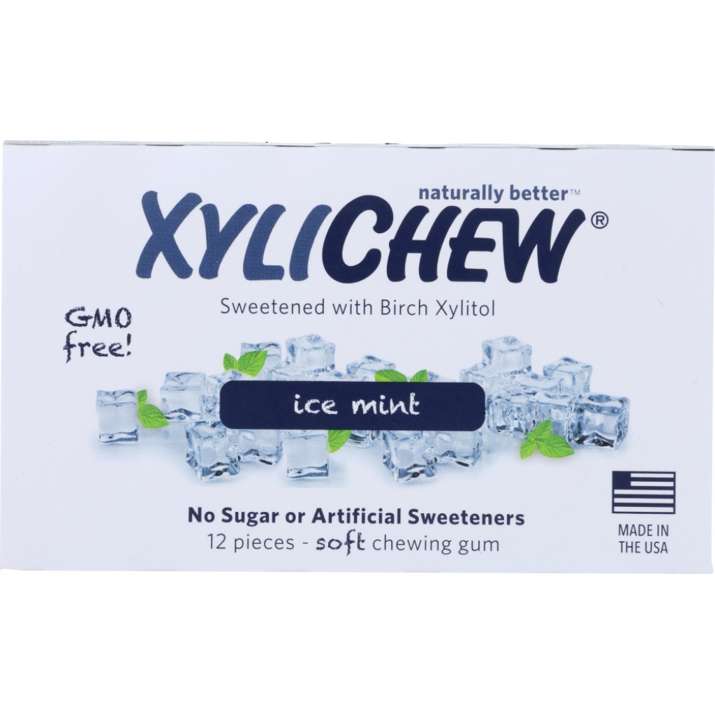 Xylichew Sugar Free Chewing Gum - Ice Mint - 12 pc