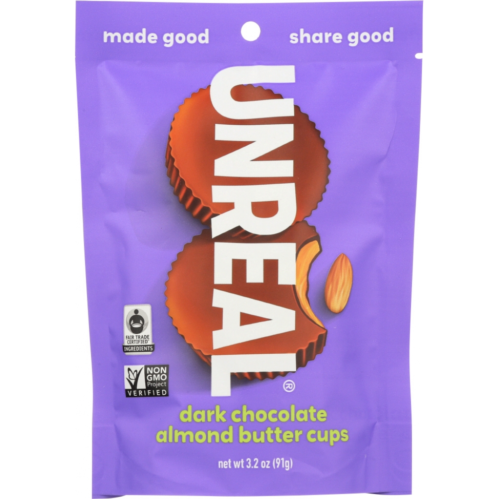 Dark Chocolate Almond Butter Cups, 3.2 oz