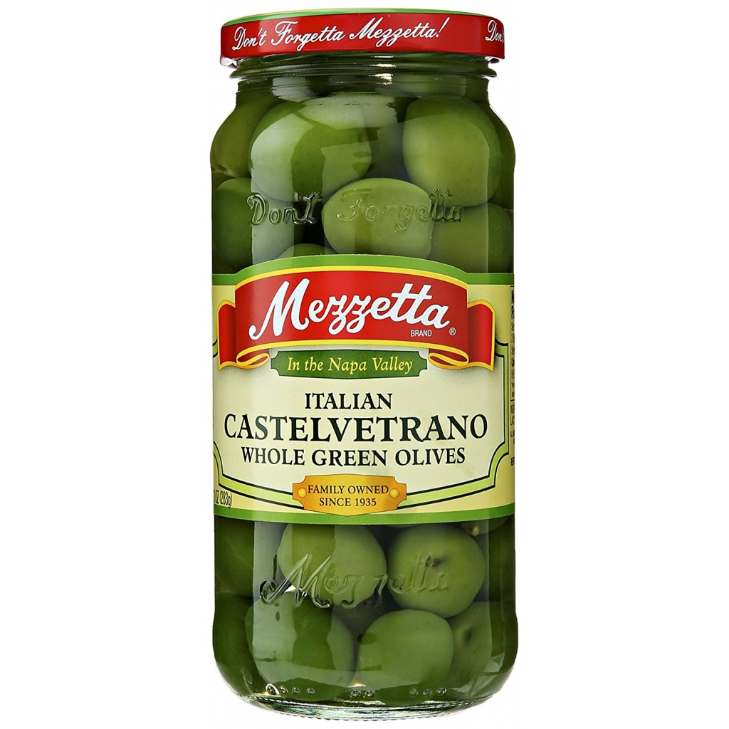 Italian Castelvetrano Whole Green Olives - 10 oz