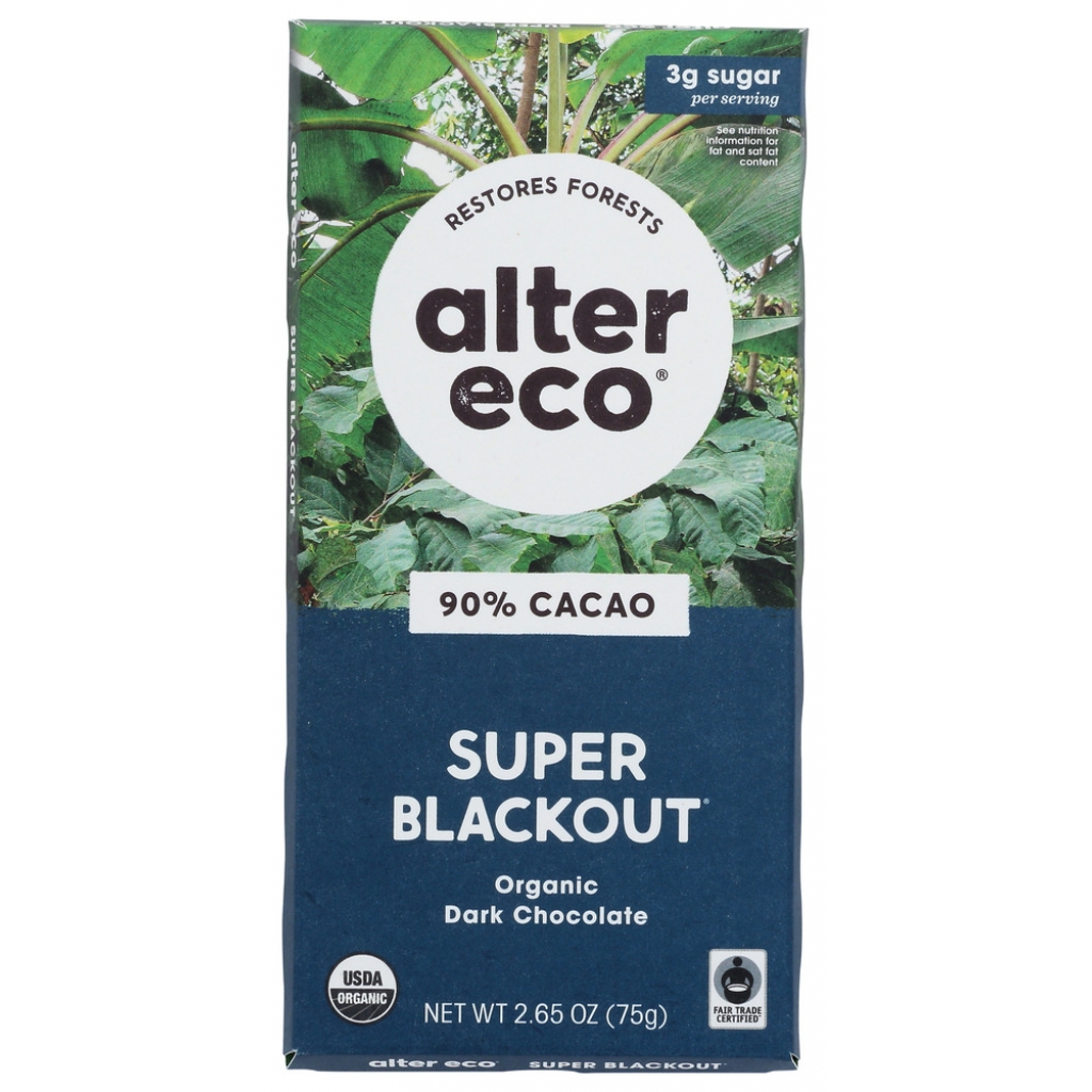 Super Blackout Organic Chocolate Bar - Bittersweet Indulgence