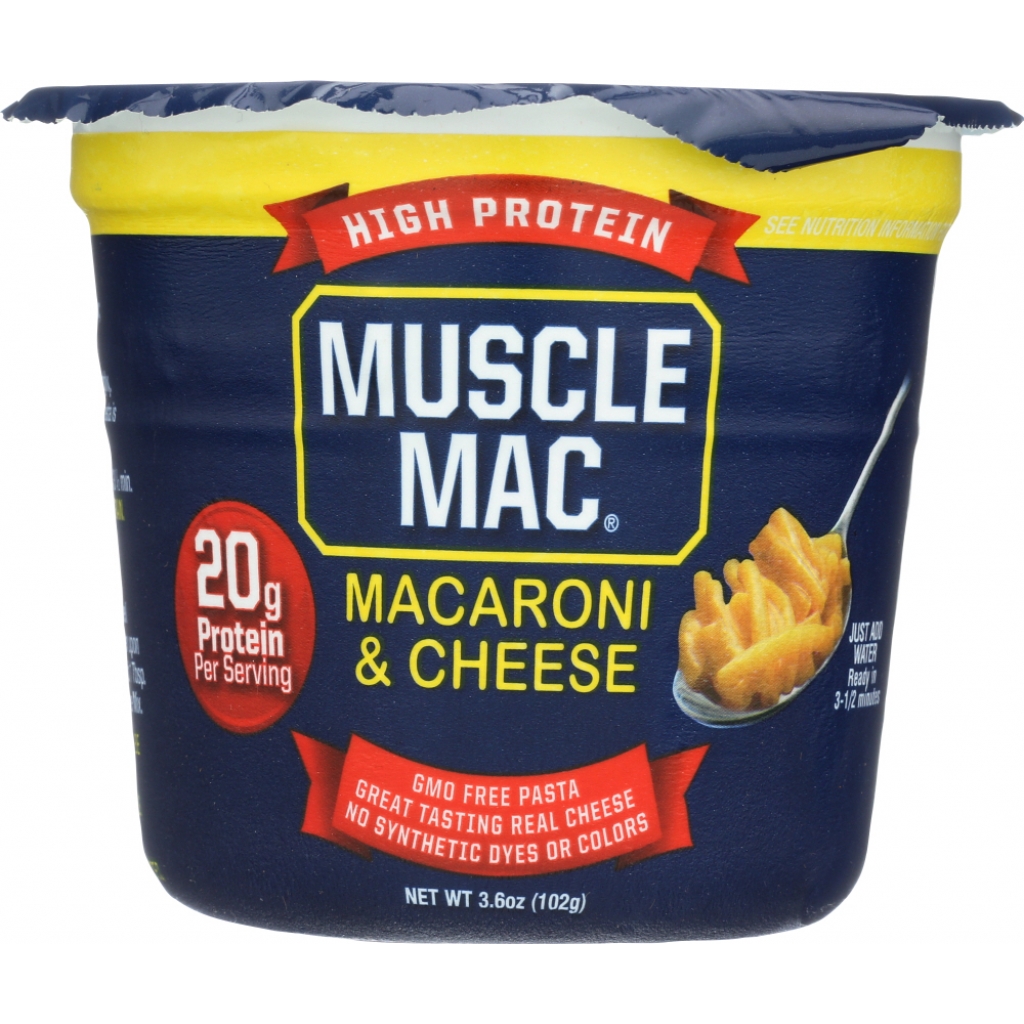 MUSCLE MAC Macaroni and Cheese Microwave Cup - 3.6 oz