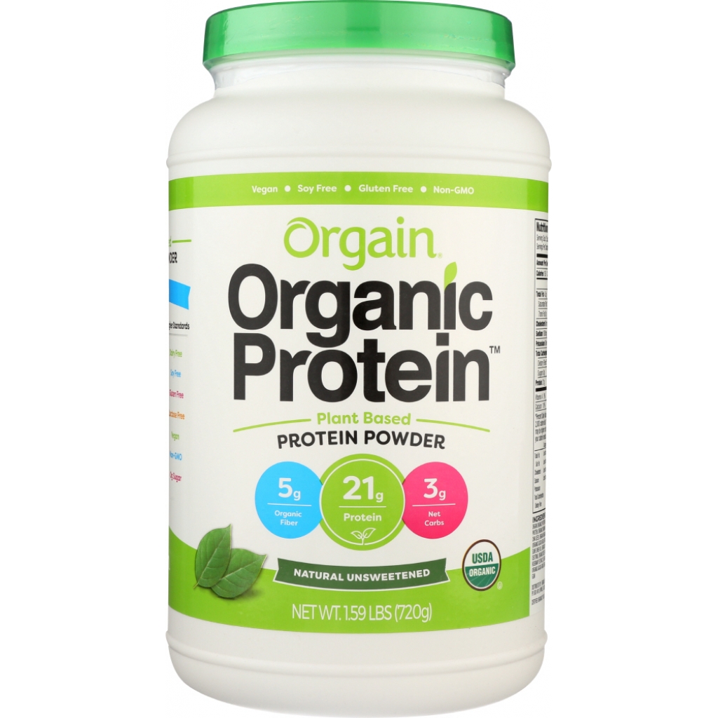 Organic Unsweetened Plant-Based Protein Powder, 25.3 oz