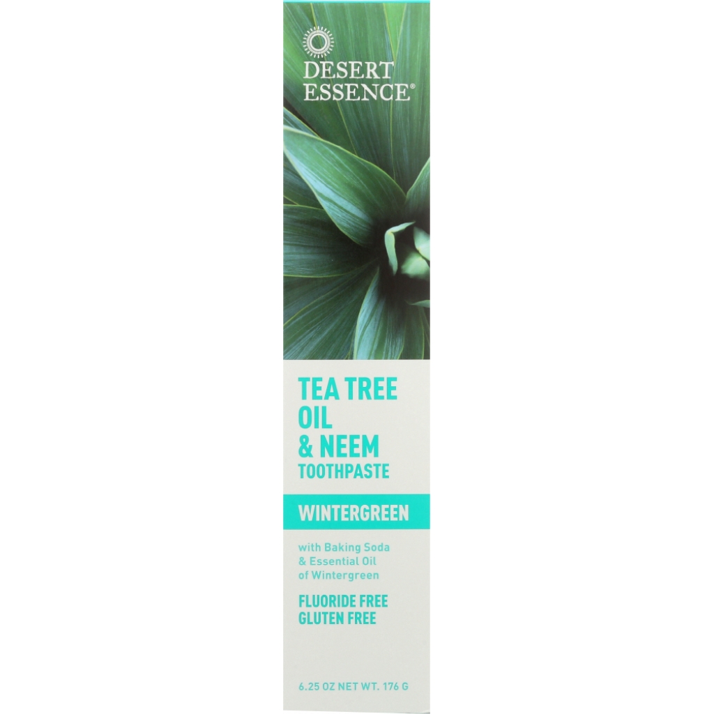 Natural Tea Tree Oil and Neem Toothpaste - Wintergreen Freshness