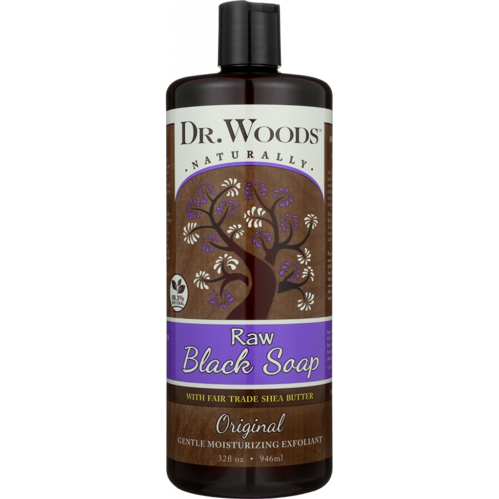 Nourishing Naturally Raw Black Soap with Shea Butter - 32 oz