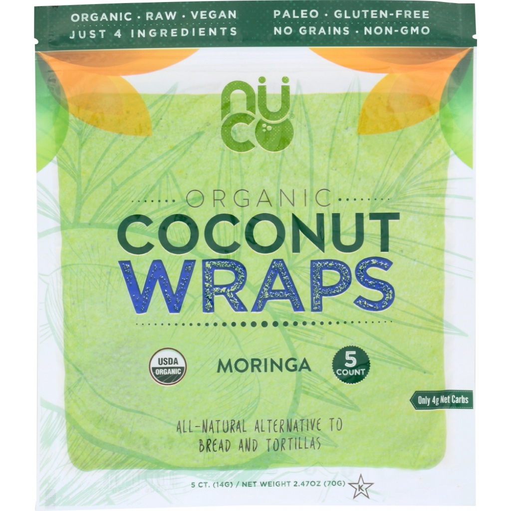 Organic Moringa Coconut Wraps - 2.47 oz