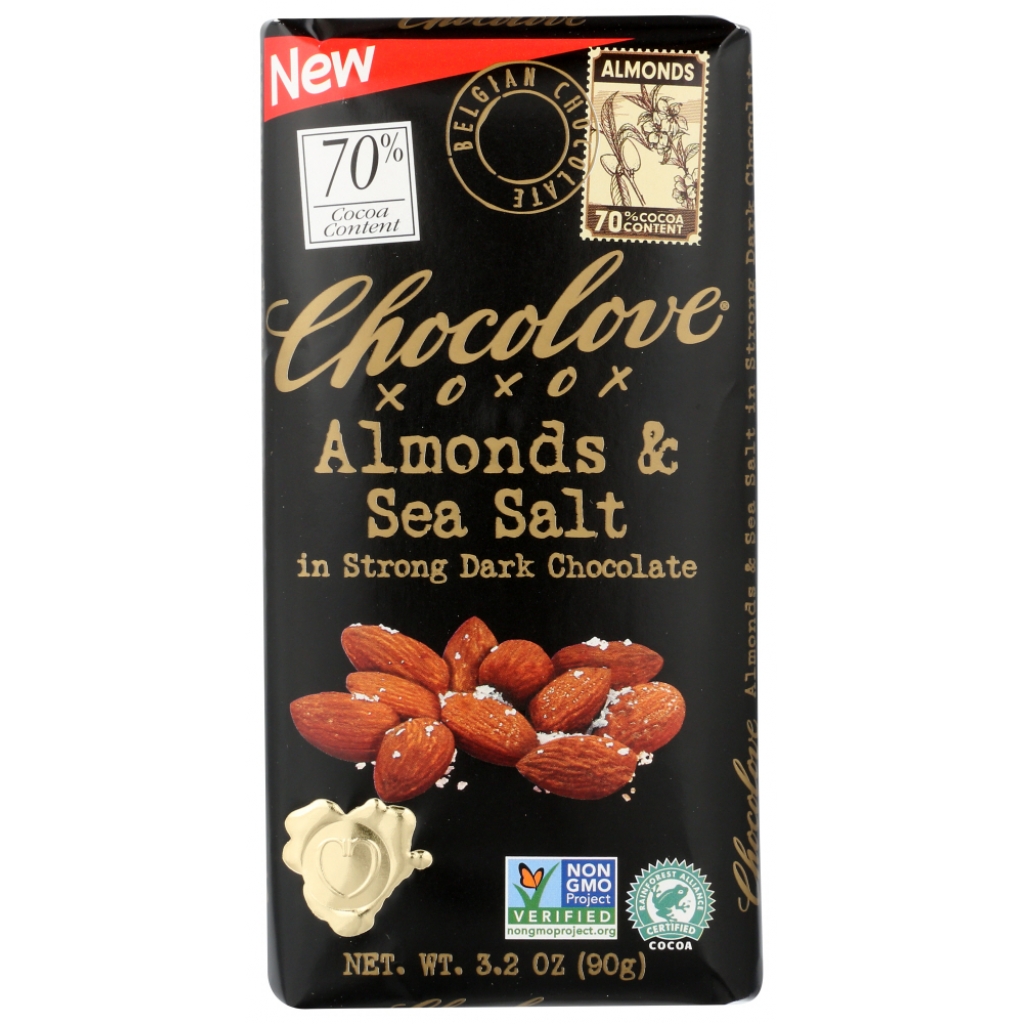 Almonds & Sea Salt Dark Chocolate Bar - 3.2 oz