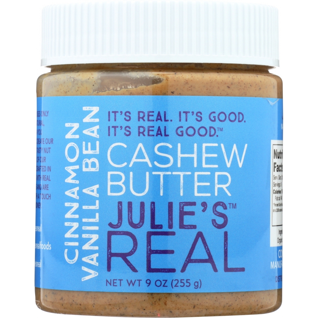 Cinnamon Vanilla Cashew Butter - Delicious Spread, 9 oz