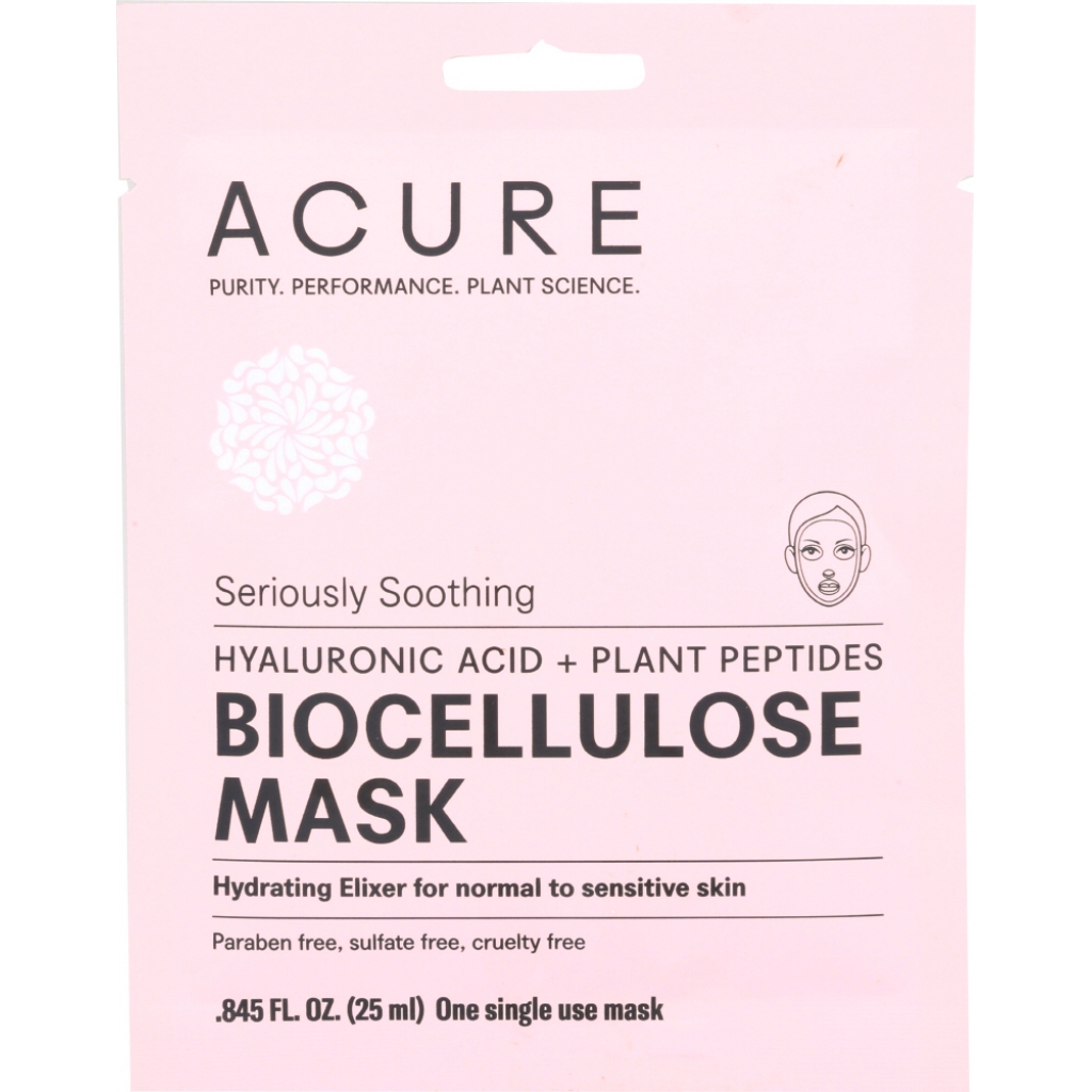 ACURE Seriously Soothing Biocellulose Facial Gel Mask, 1 ea