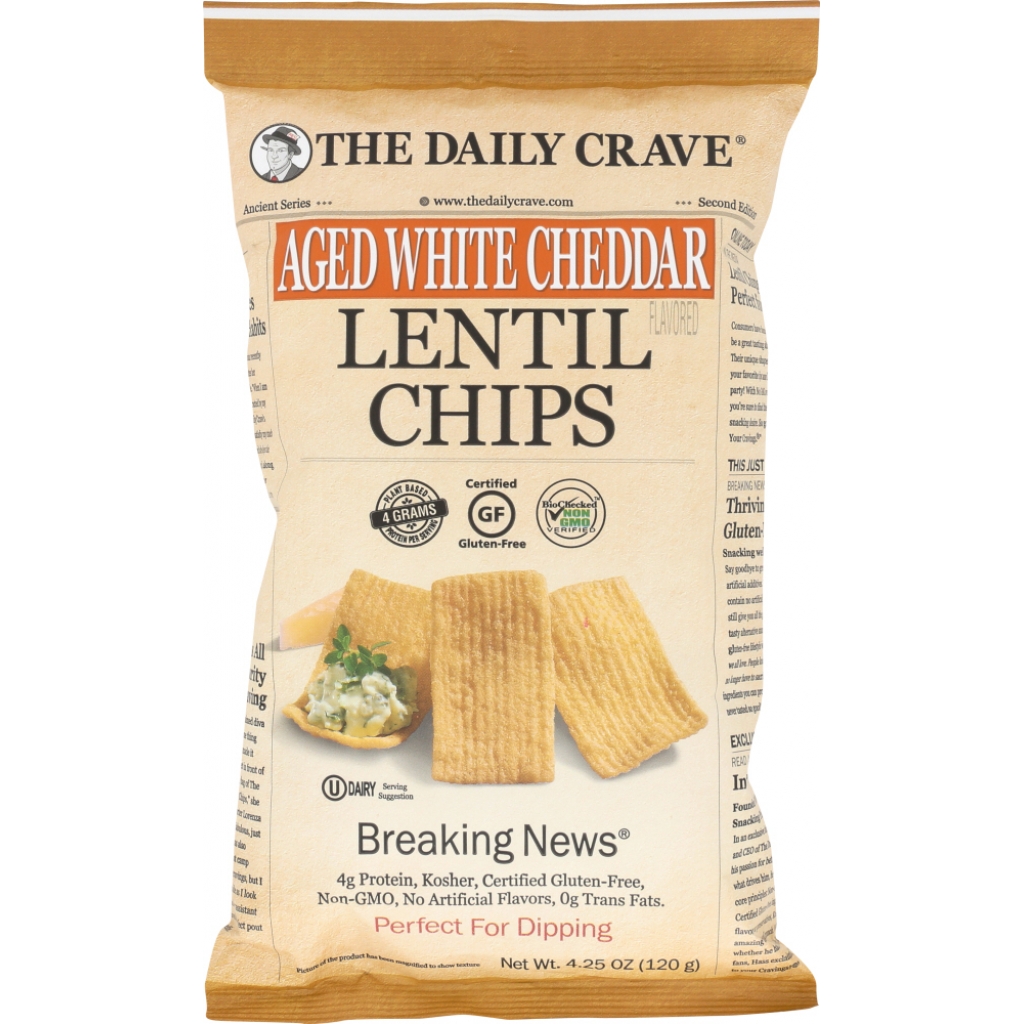 Aged White Cheddar Lentil Chips - 4.25 oz