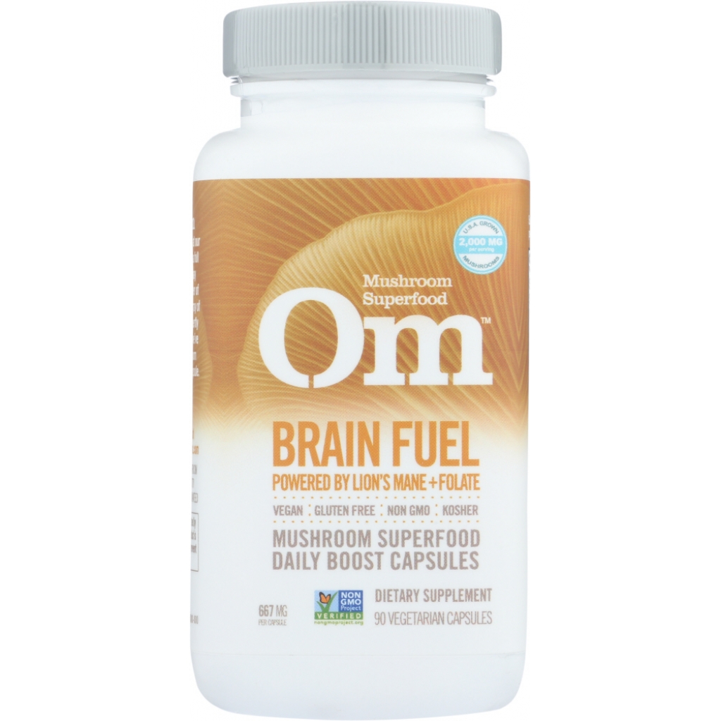 Brain Fuel Supplement with Lion's Mane & Folate - 90 vc