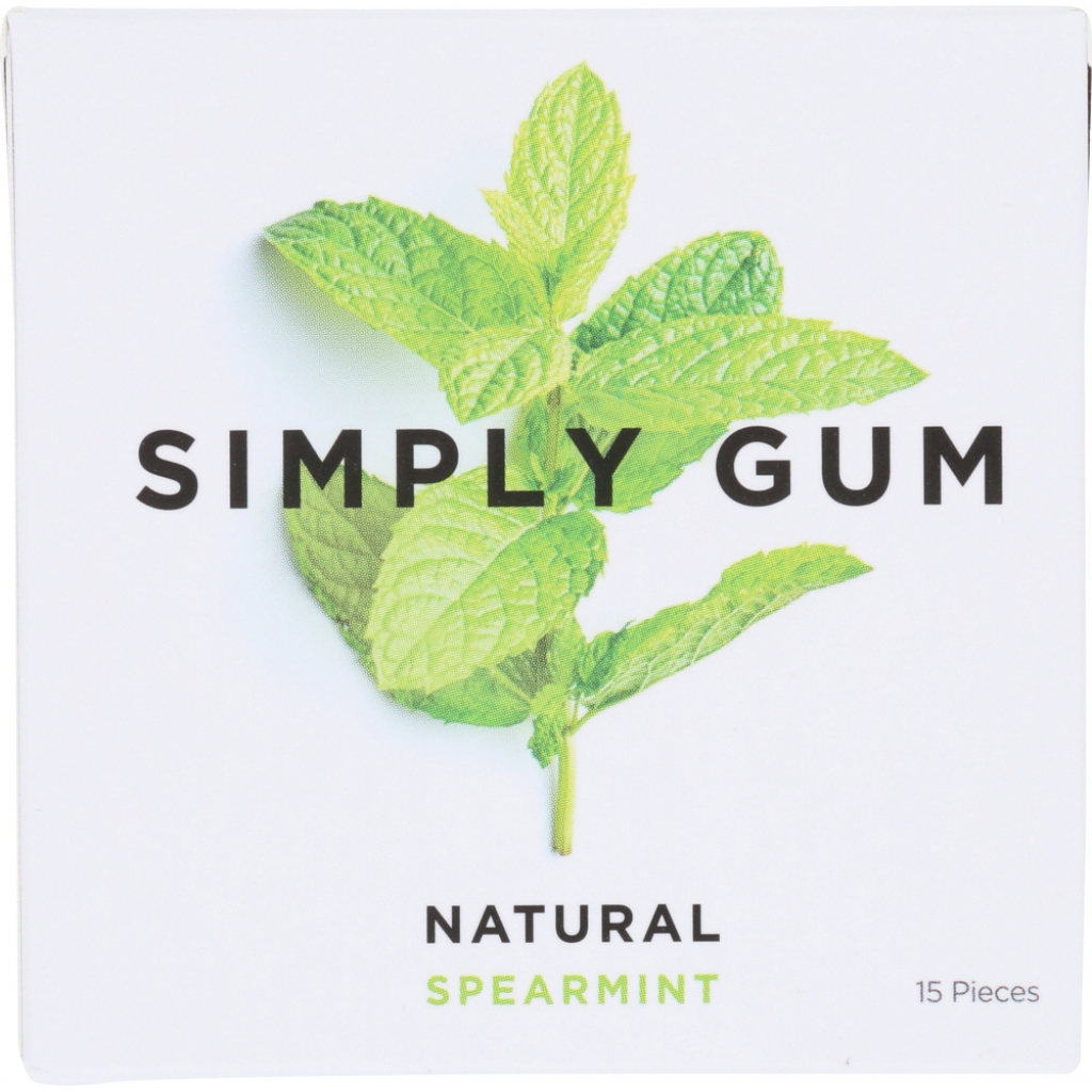 Natural Spearmint Chewing Gum, 15 pcs