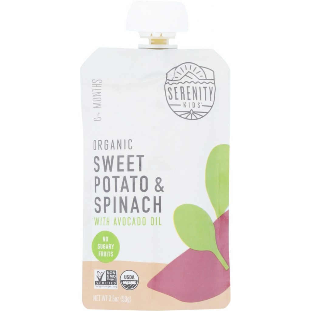 Organic Sweet Potato & Spinach Baby Food, 3.5 oz