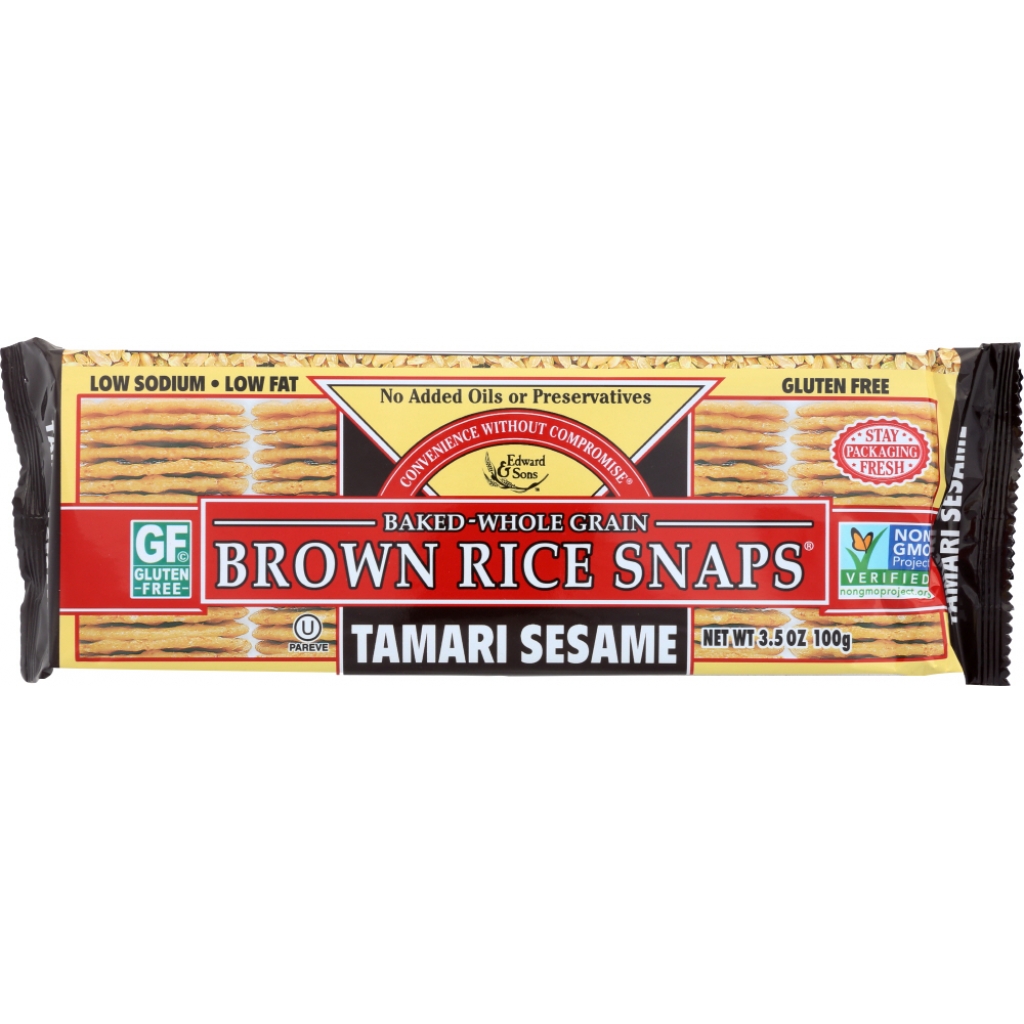 Tamari Sesame Brown Rice Snaps - 3.5 oz