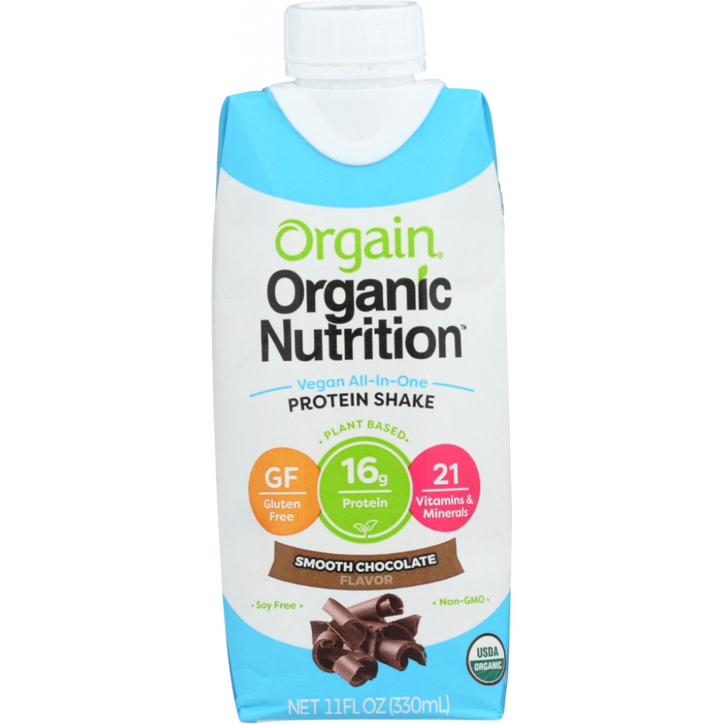 Organic Vegan Nutritional Shake - Smooth Chocolate - 11 oz