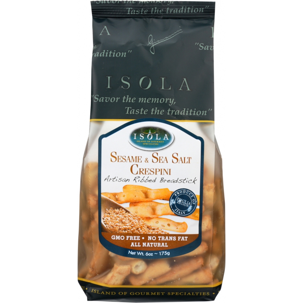 Isola Sesame & Sea Salt Crespini, 175 gm - Deliciously Crunchy Snacks