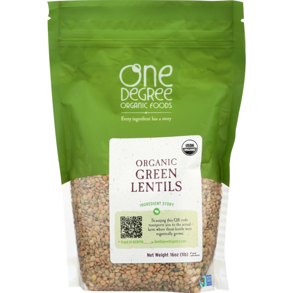 One Degree Organic Green Lentils - Premium Quality