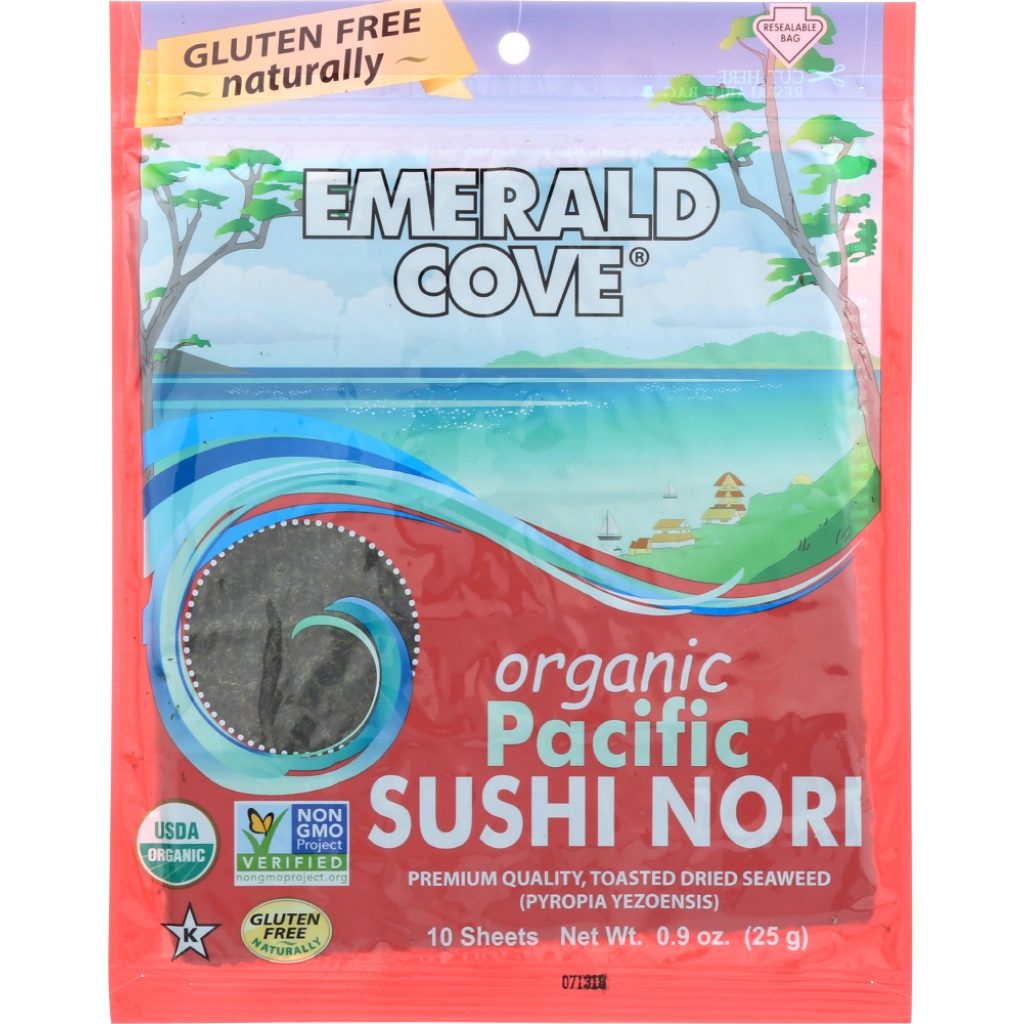 Organic Pacific Sushi Nori - 10 Sheets - 0.9 oz