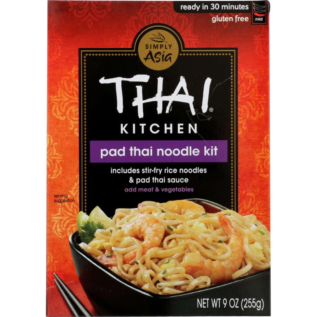 Authentic Thai Pad Thai Noodle Kit with Rice Noodles & Signature Sauce, 9 oz