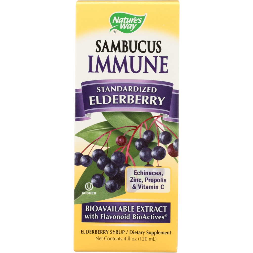 Sambucus Immune System Syrup with Standardized Elderberry, 4 oz - Traditional Wellness Support