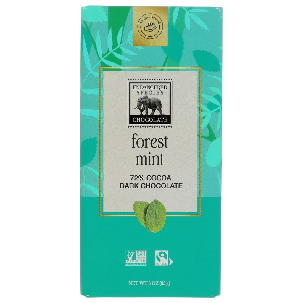 Artisan Dark Chocolate Bar with Forest Mint - 3 oz