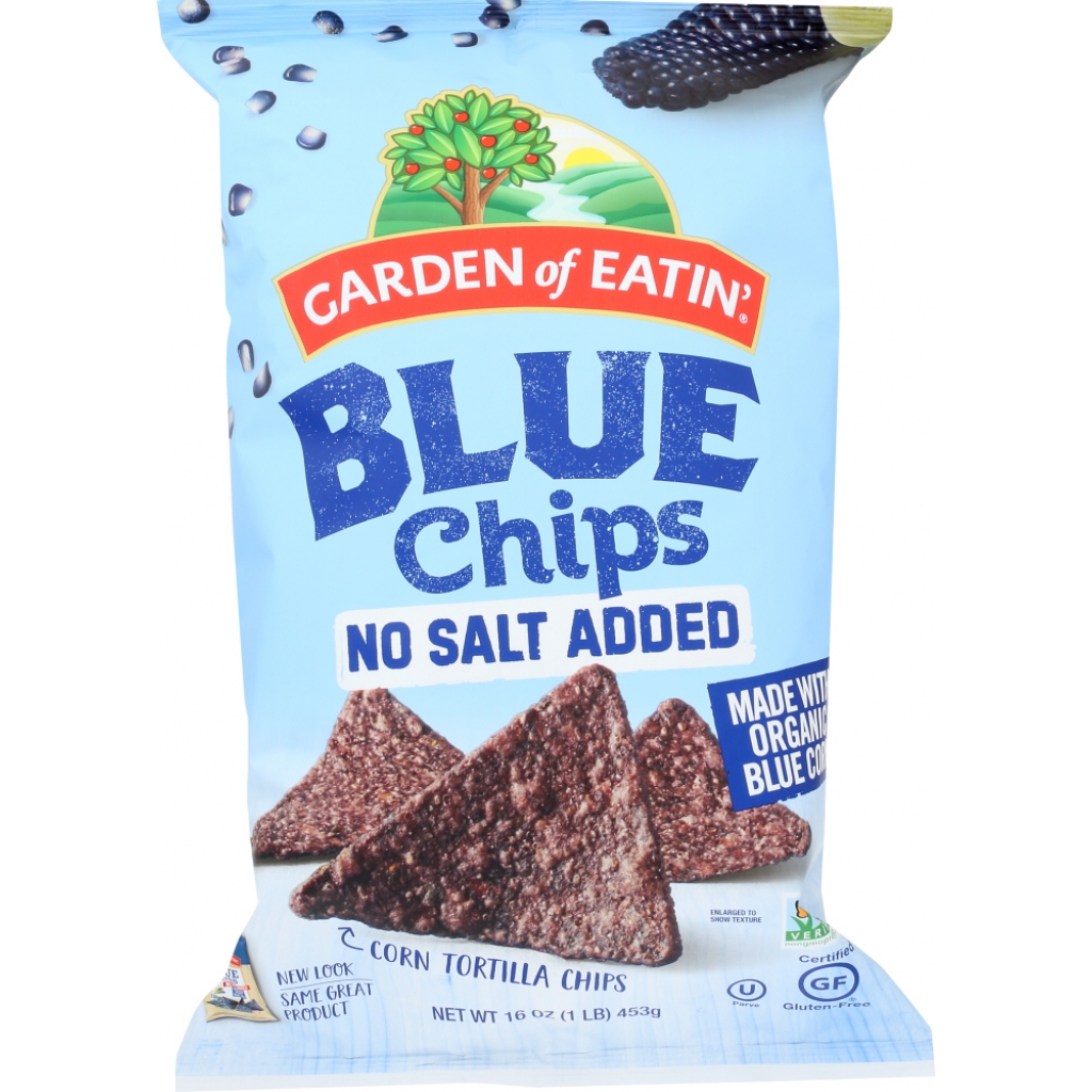 Unsalted Blue Corn Chips - 16 oz