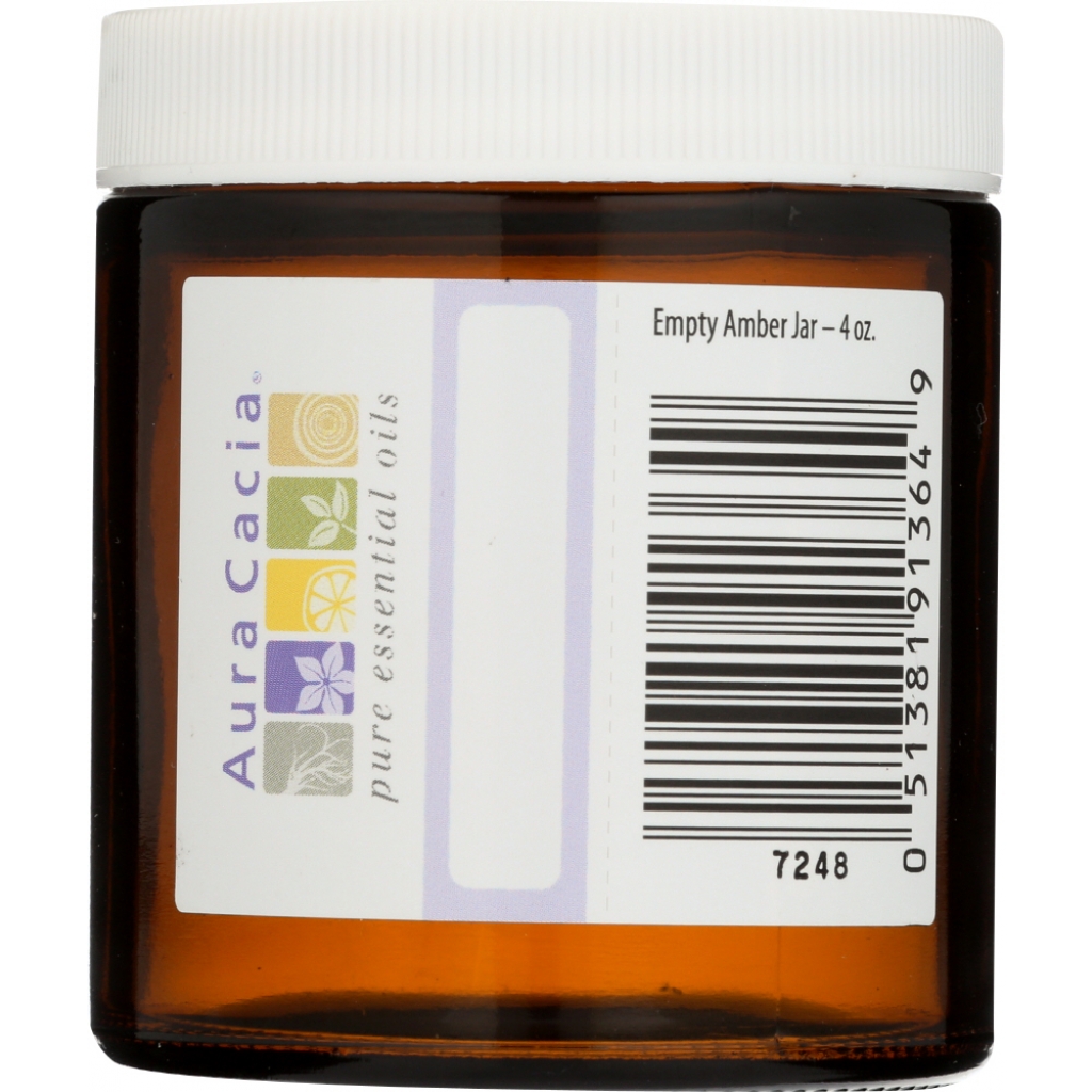 Amber Wide Mouth Jar with Writable Label - 4 oz