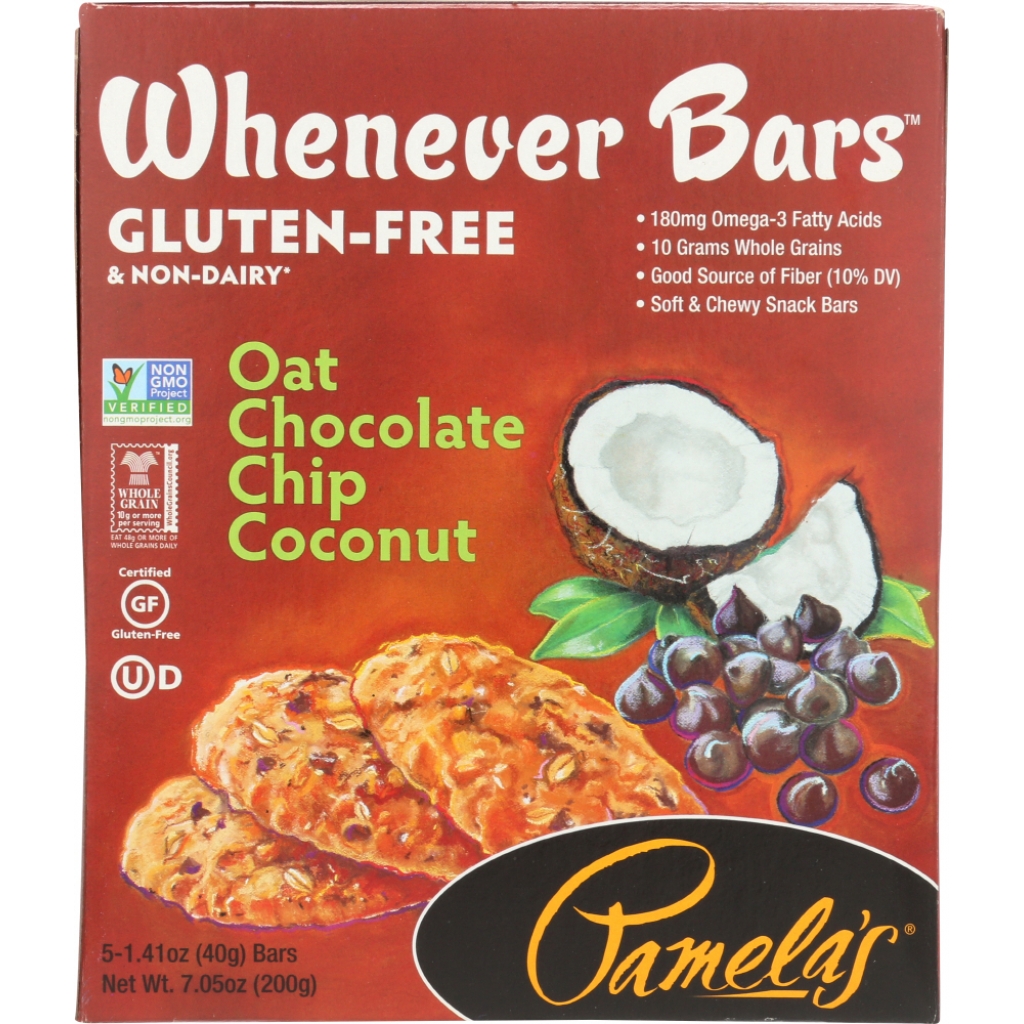 Pamela's Whenever Bars - Oat Chocolate Chip Coconut Snack