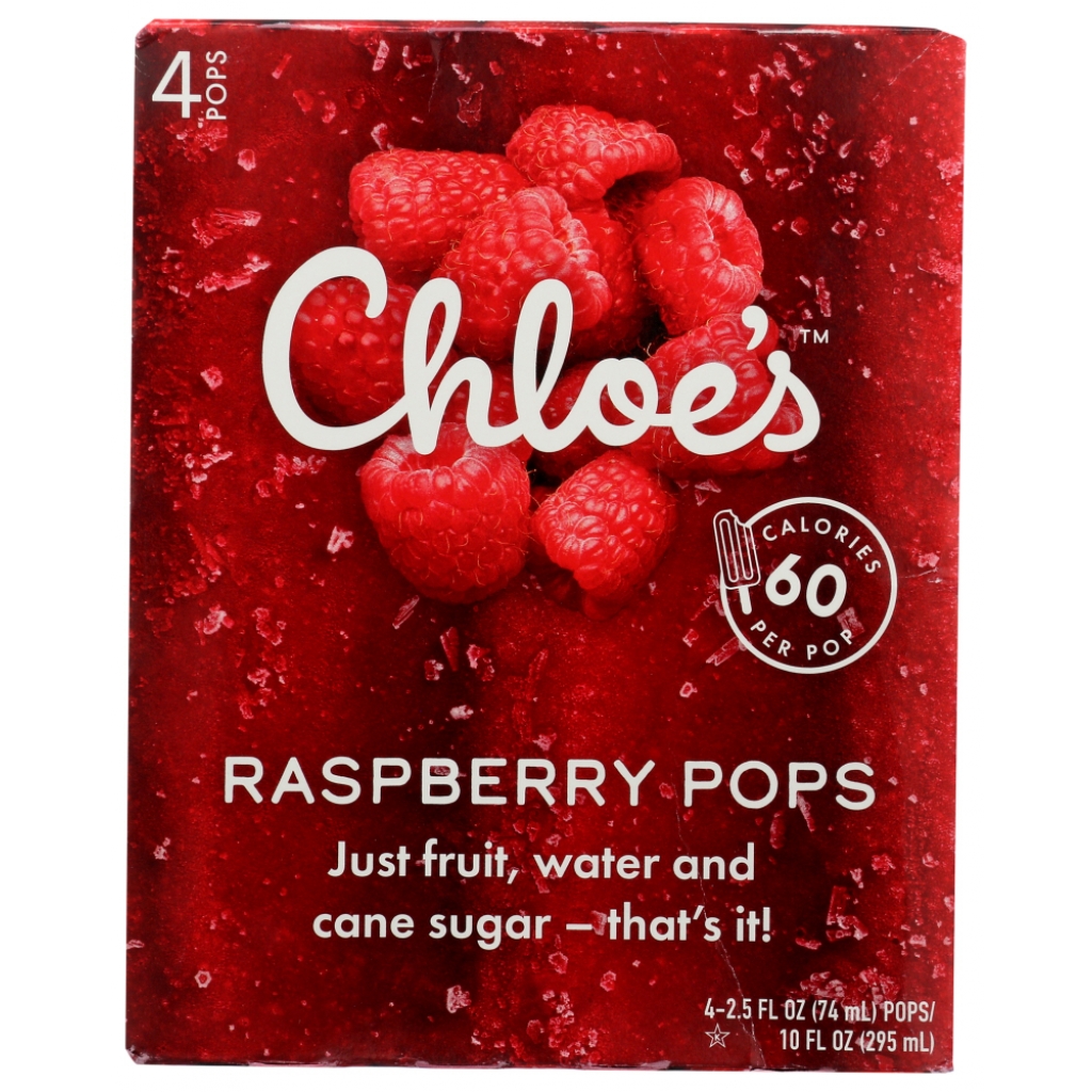 Raspberry Fruit Pops - Delicious Natural Treat, 10 oz