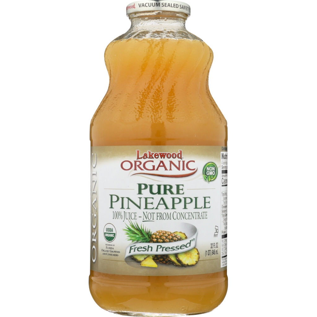 100% Pure Pineapple Juice - Nutrient Rich, 32 oz