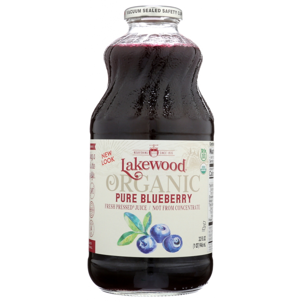 Organic Fresh Pressed Pure Blueberry Juice, 32 oz