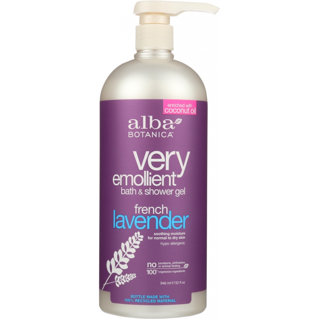 Very Emollient French Lavender Bath & Shower Gel, 32 oz