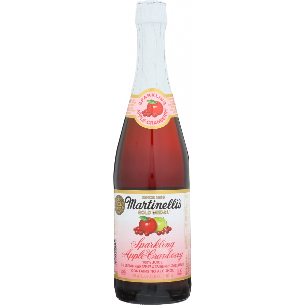 Sparkling Juice - Apple Cranberry Blend - 25.4 oz Tart Refreshment