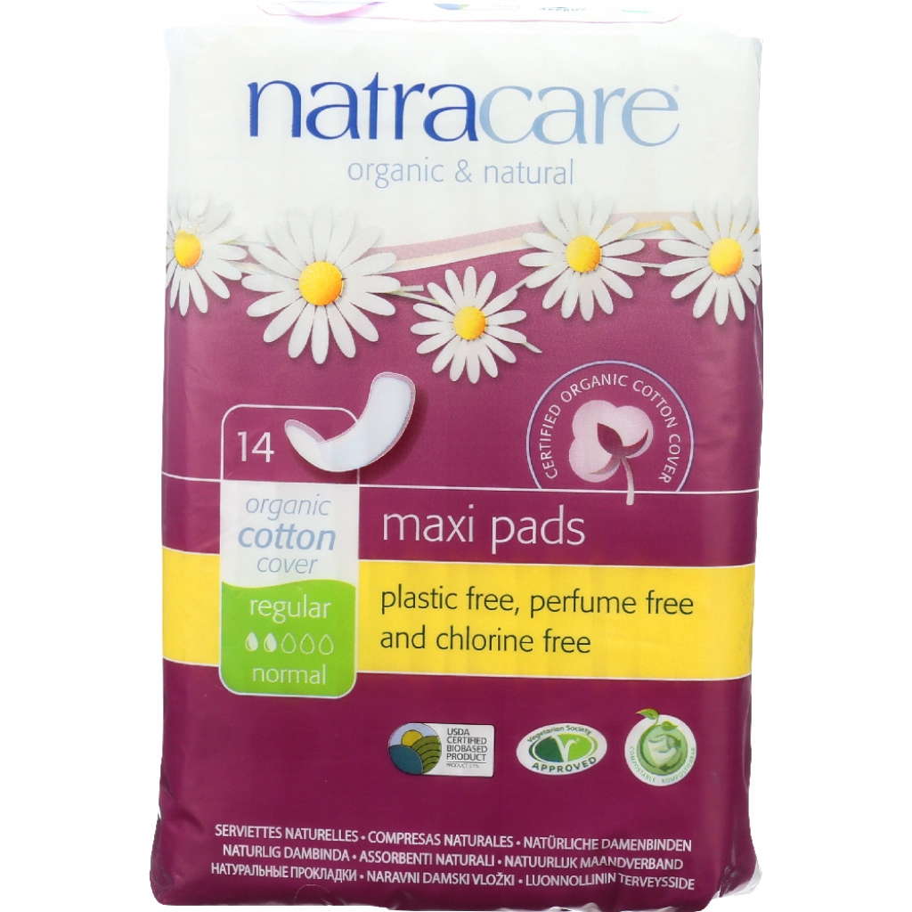 Organic Maxi Pads - Regular, 14 Pads