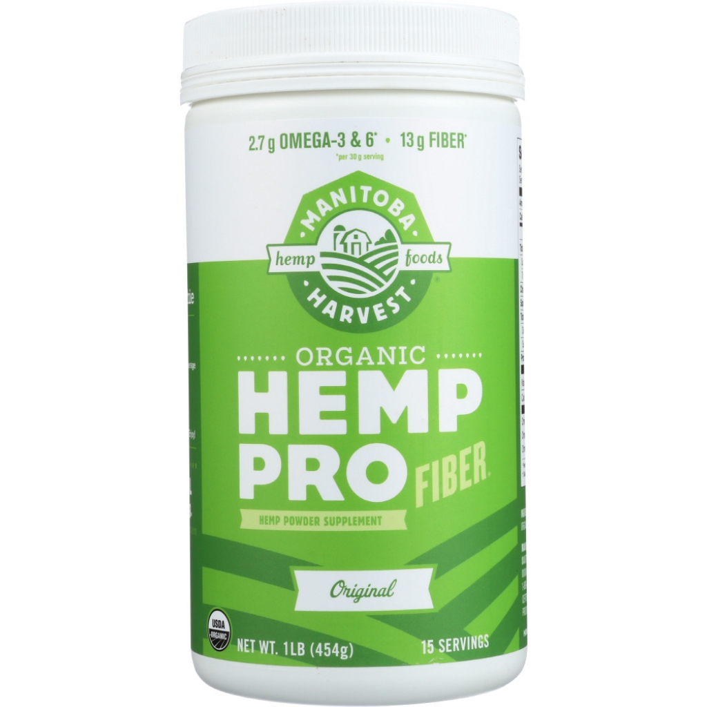 Unsweetened Max Fiber Hemp Protein Powder, 16 oz