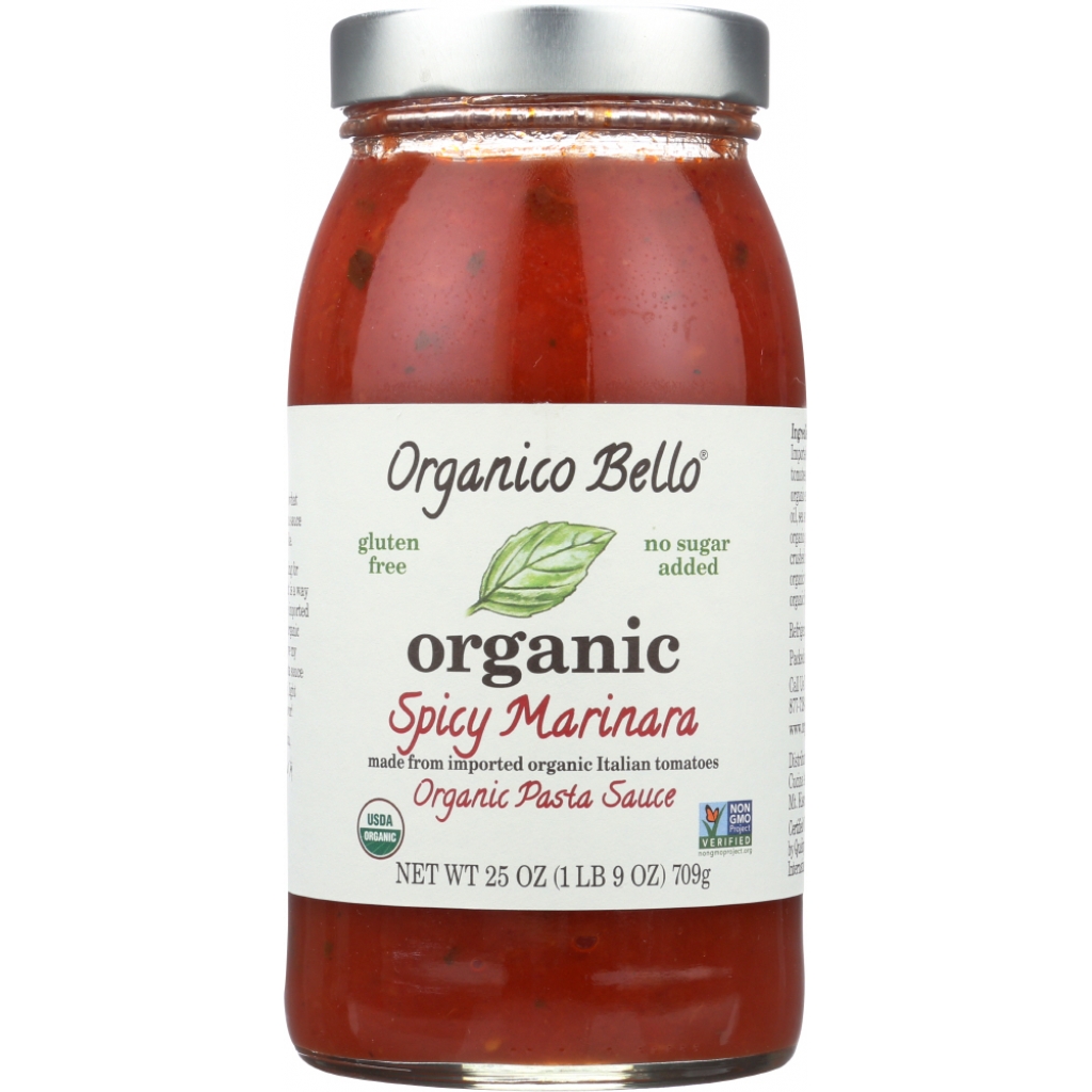 Organic Spicy Marinara Pasta Sauce, 25 oz