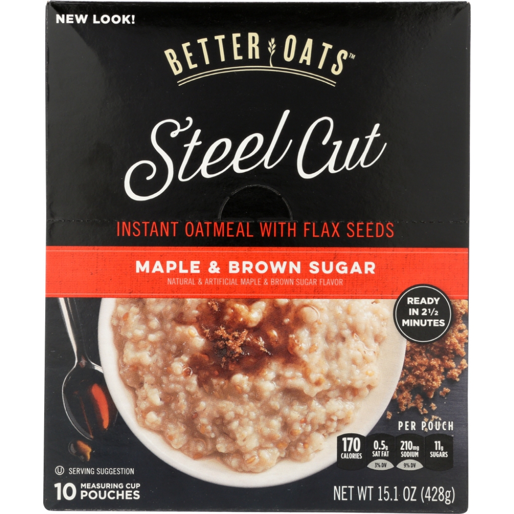 Maple & Brown Sugar Steel Cut Oatmeal - 15.1 oz