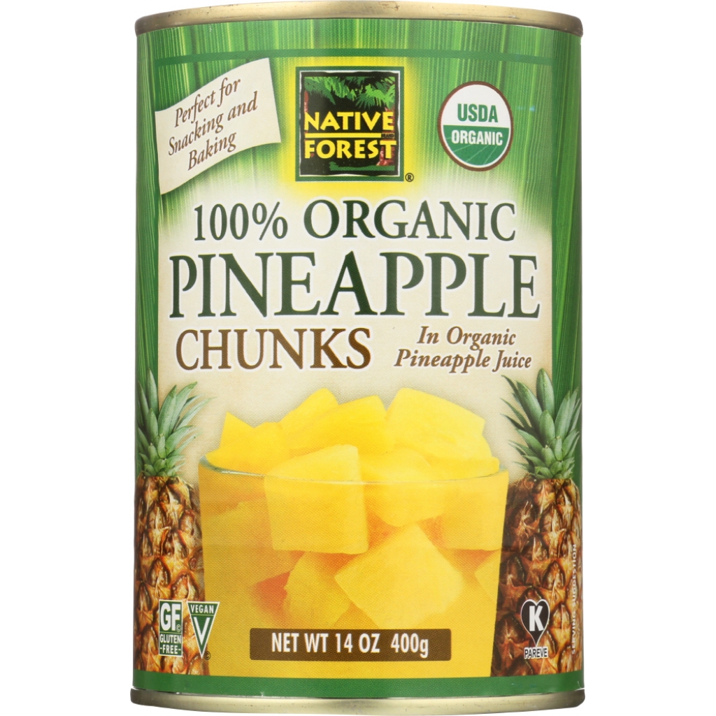 Organic Pineapple Chunks, 14 oz