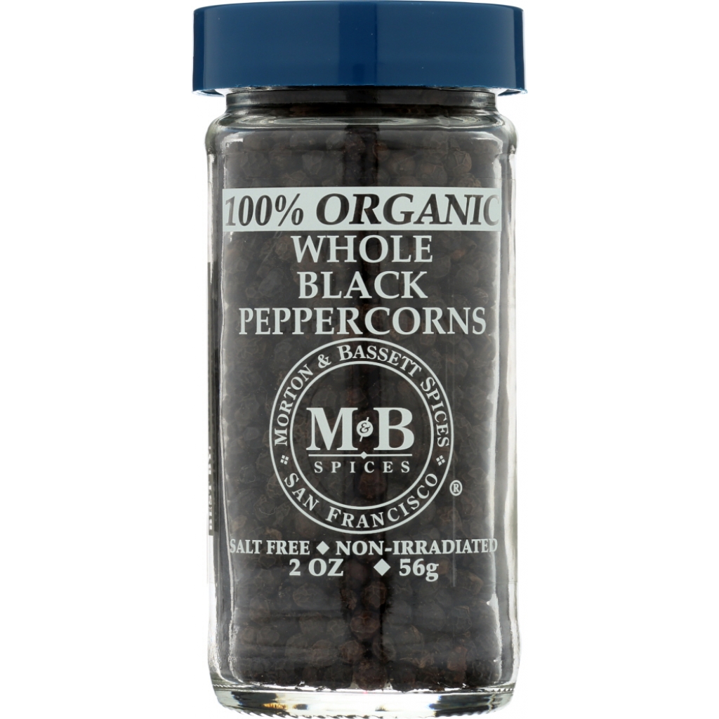 Organic Whole Black Peppercorns (2 oz)