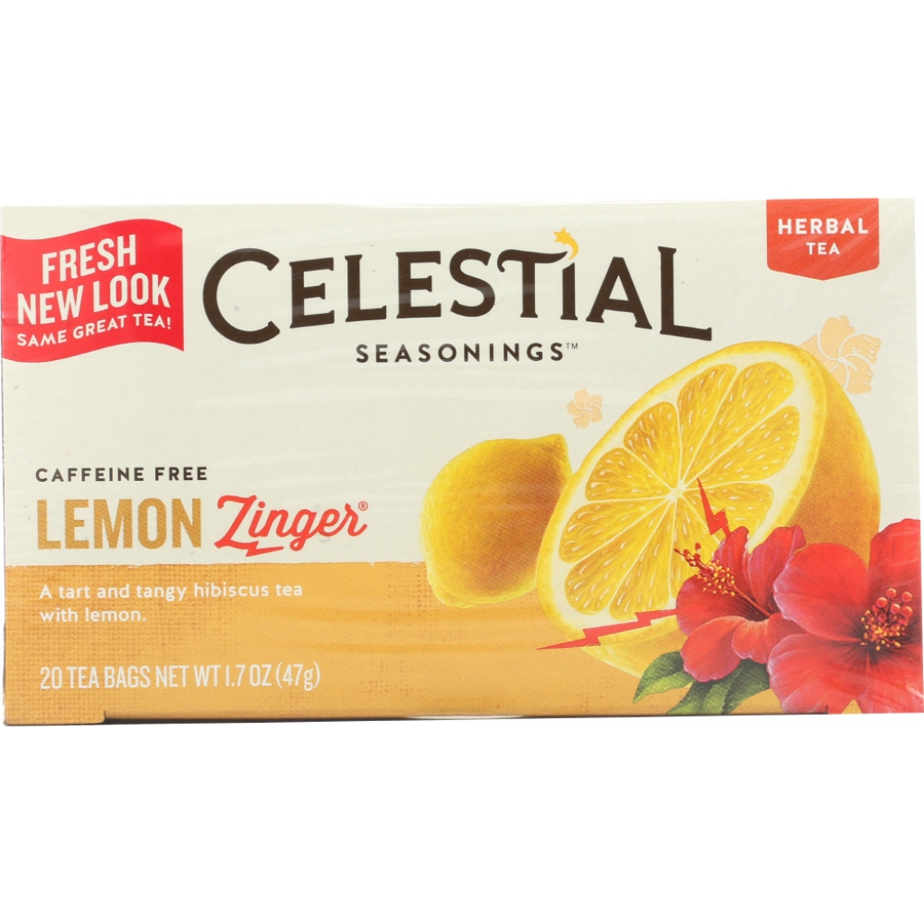 Lemon Zinger Herbal Tea (Caffeine-Free, 20 Bags)