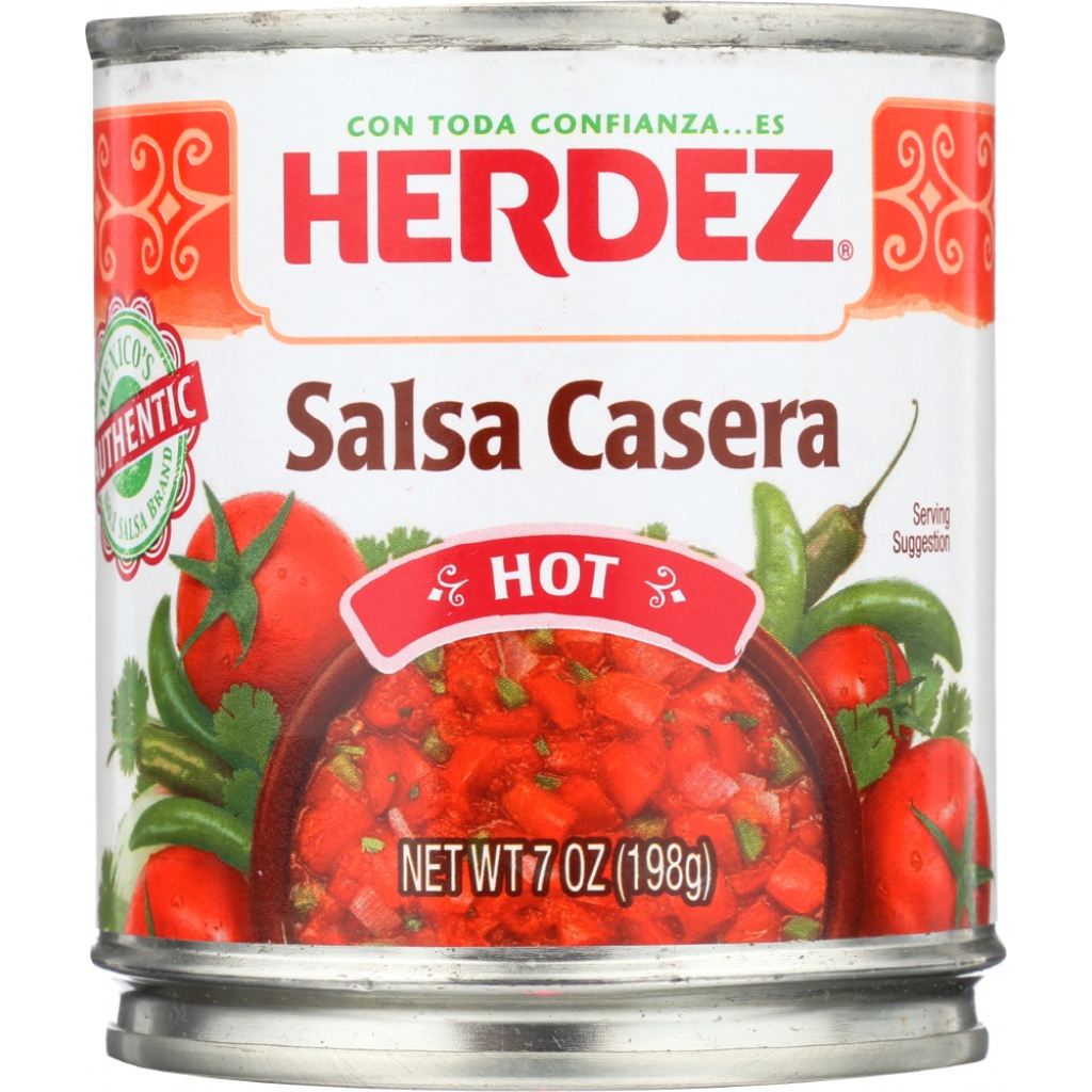 Casera Hot Salsa - Easy Homemade Flavor, 7 oz