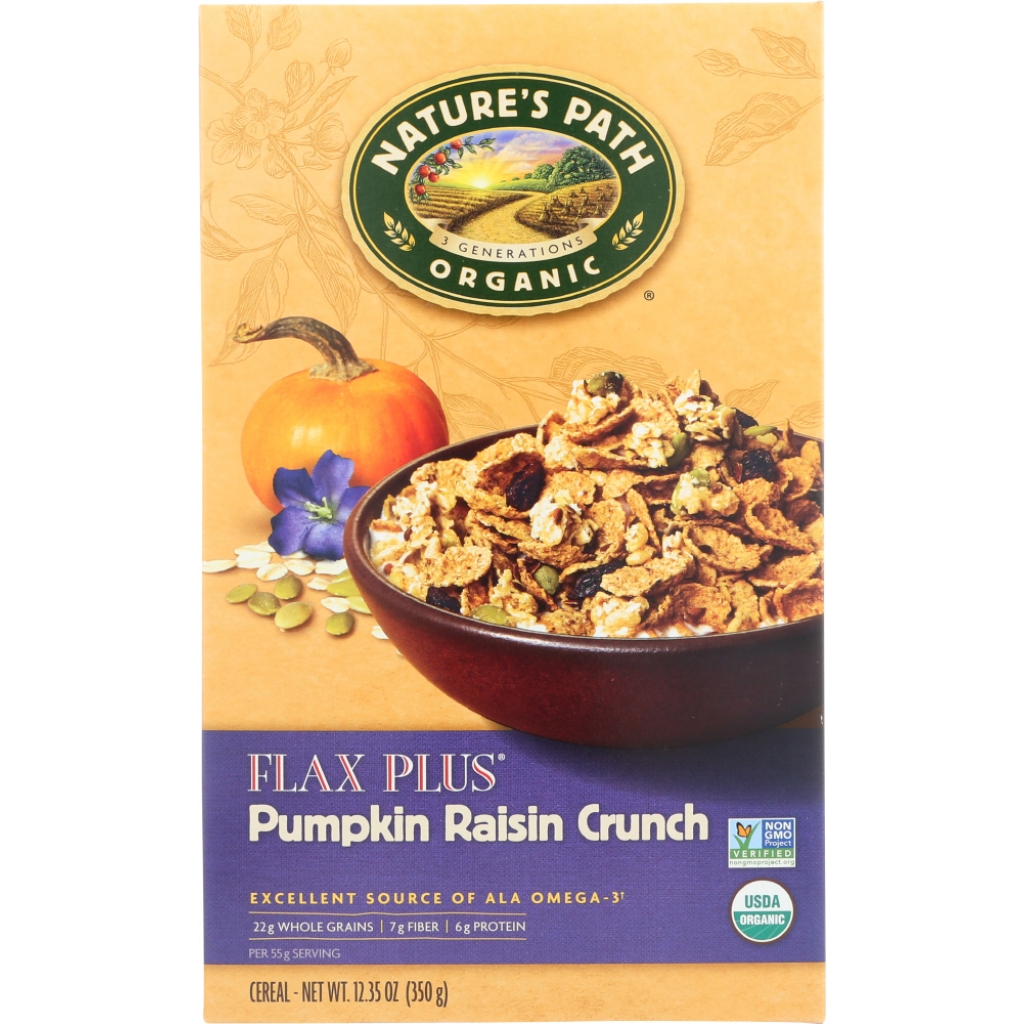 Flax Plus Pumpkin Raisin Crunch Cereal - 12.35 Oz