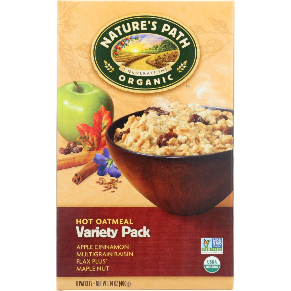 Organic Instant Hot Oatmeal Variety Pack - Quick and Flavorful Breakfast